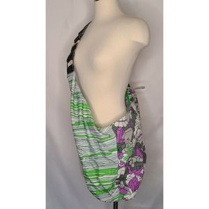 LOOPTWORKS UPCYCLED FULL ZIP HOBO BAG PORTLAND, OR